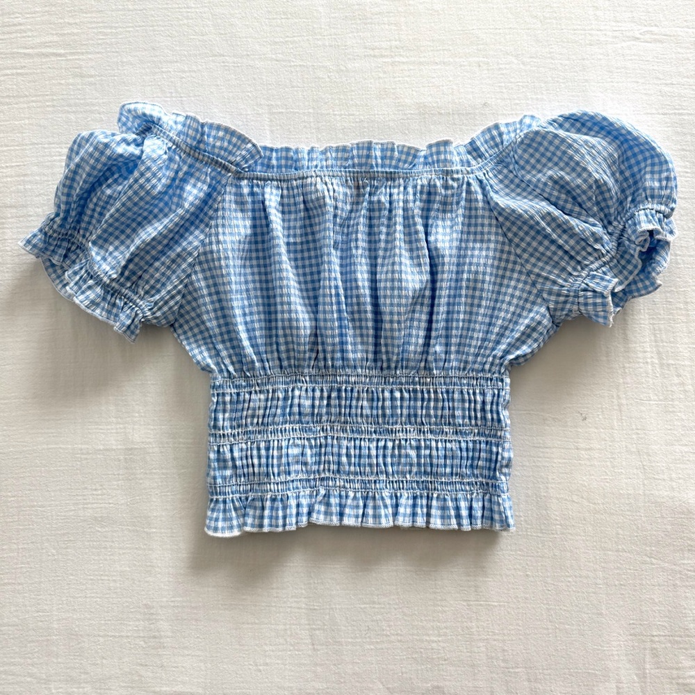 Lisa Says Gah Marta Smocked Cropped Top - Picture 3 of 5